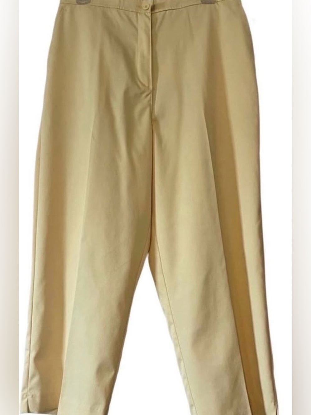 The Limited Straight-Leg Crop Pants in Pale Yellow CB Collection size 12 - Picture 6 of 8
